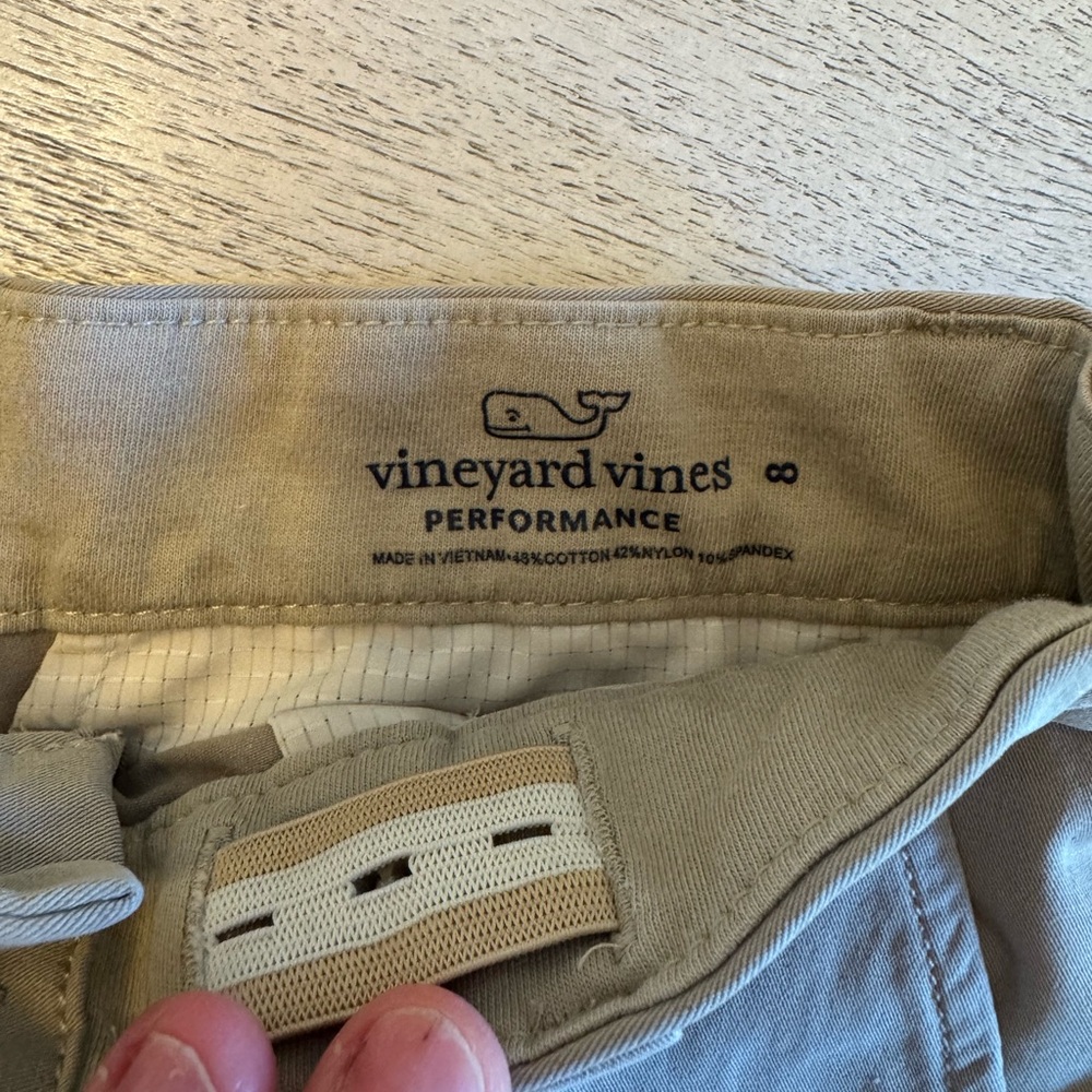 Bundle of Boy’s Performance On-The-Go Vineyard Vines Blue and Tan Shorts - Picture 5 of 8